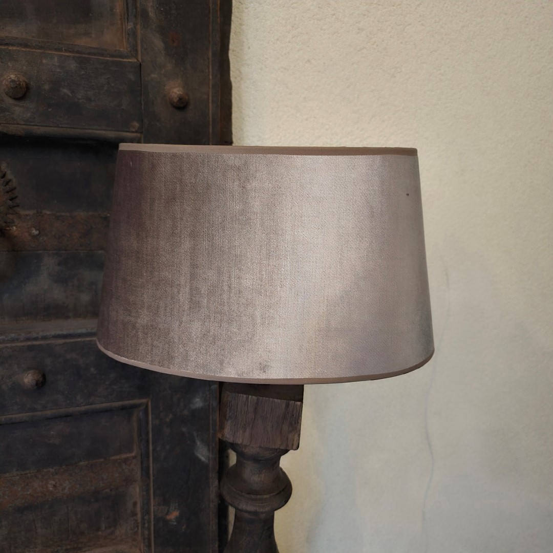 Lampenkap Velvet Taupe || Ovaal 30 cm. - Afbeelding 3