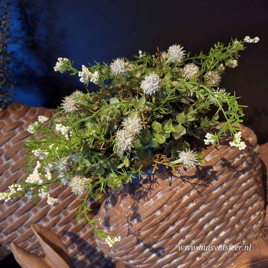 Halve Bol Biddle- Wit || 38 cm - Afbeelding 3