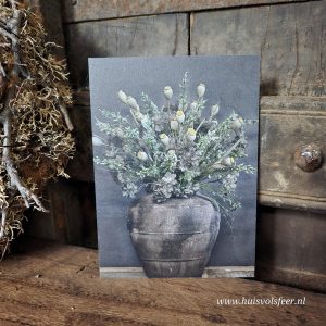 Foto kaart || Papaver- boeket