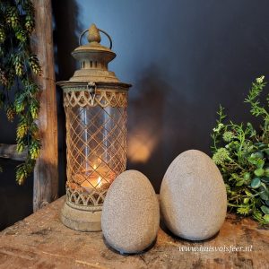 Stenen paasei- Naturel Bruin || Small