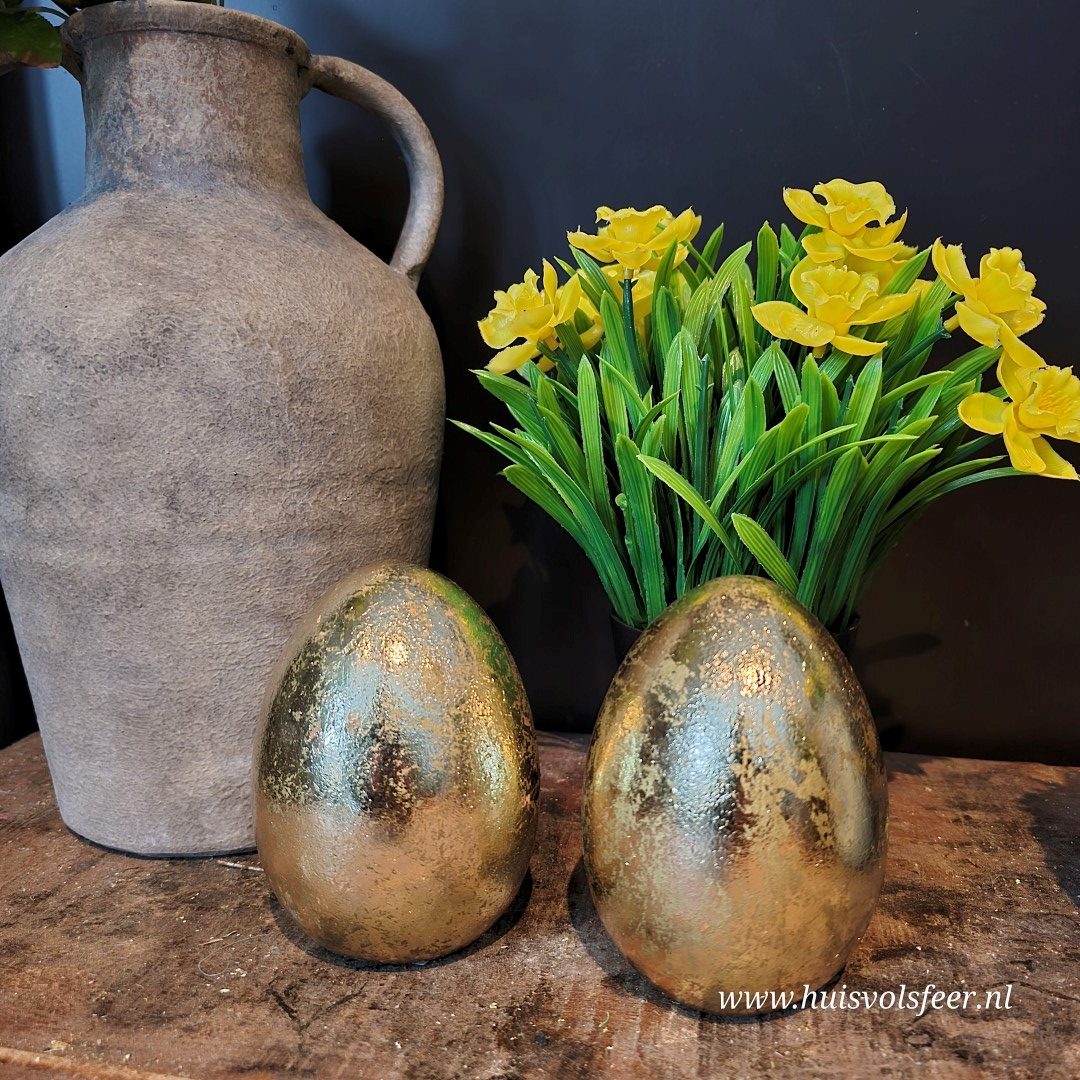 Eggy Gold – Gouden Ei || 12 cm - Afbeelding 3