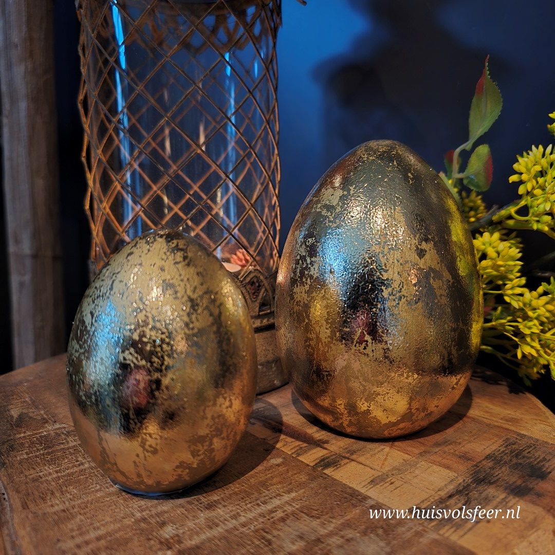 Eggy Gold – Gouden Ei || 9 cm - Afbeelding 4