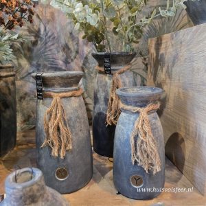 Jar with Rope Ancient Clay- H30 cm || Brynxz.