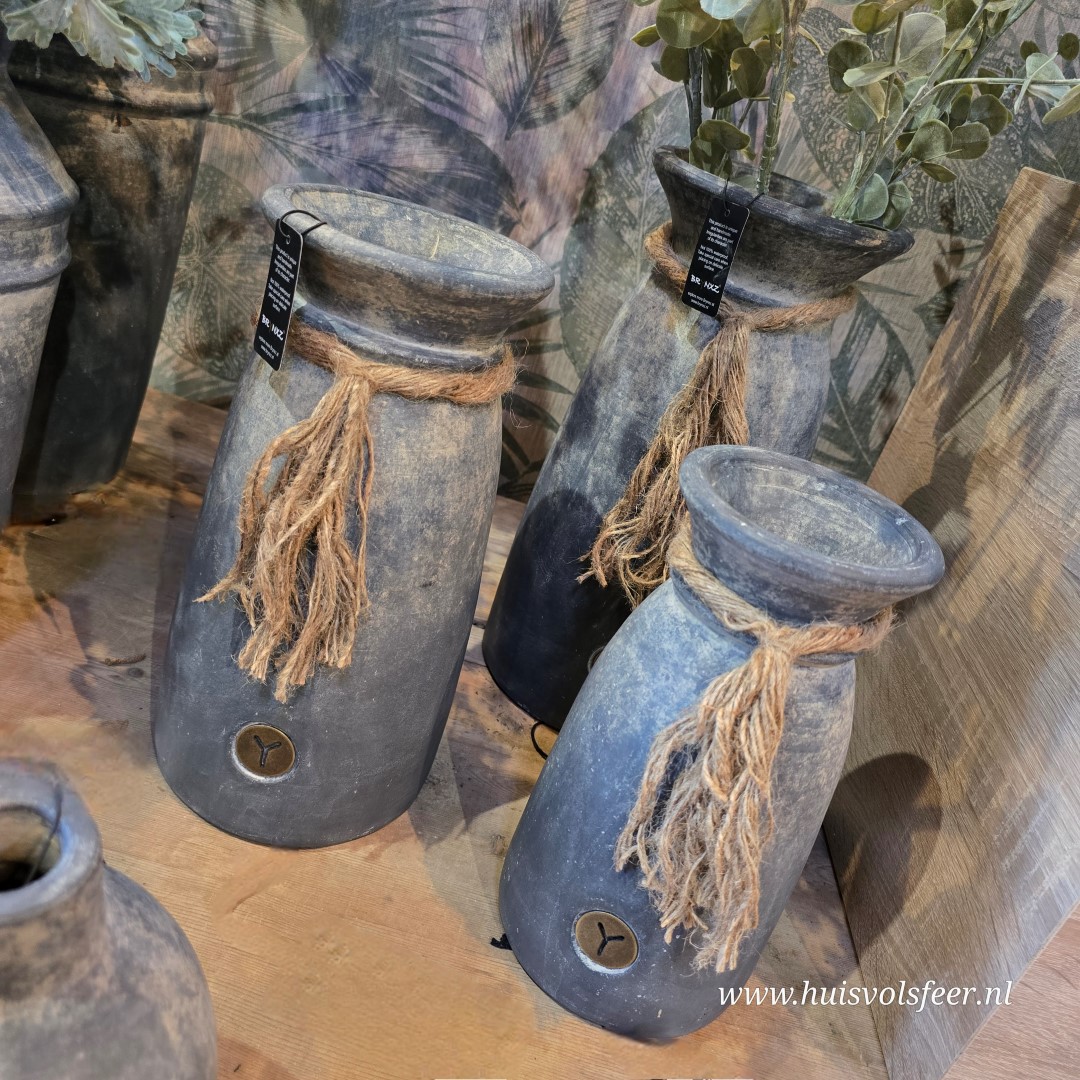 Jar with Rope Ancient Clay- H30 cm || Brynxz. - Afbeelding 2