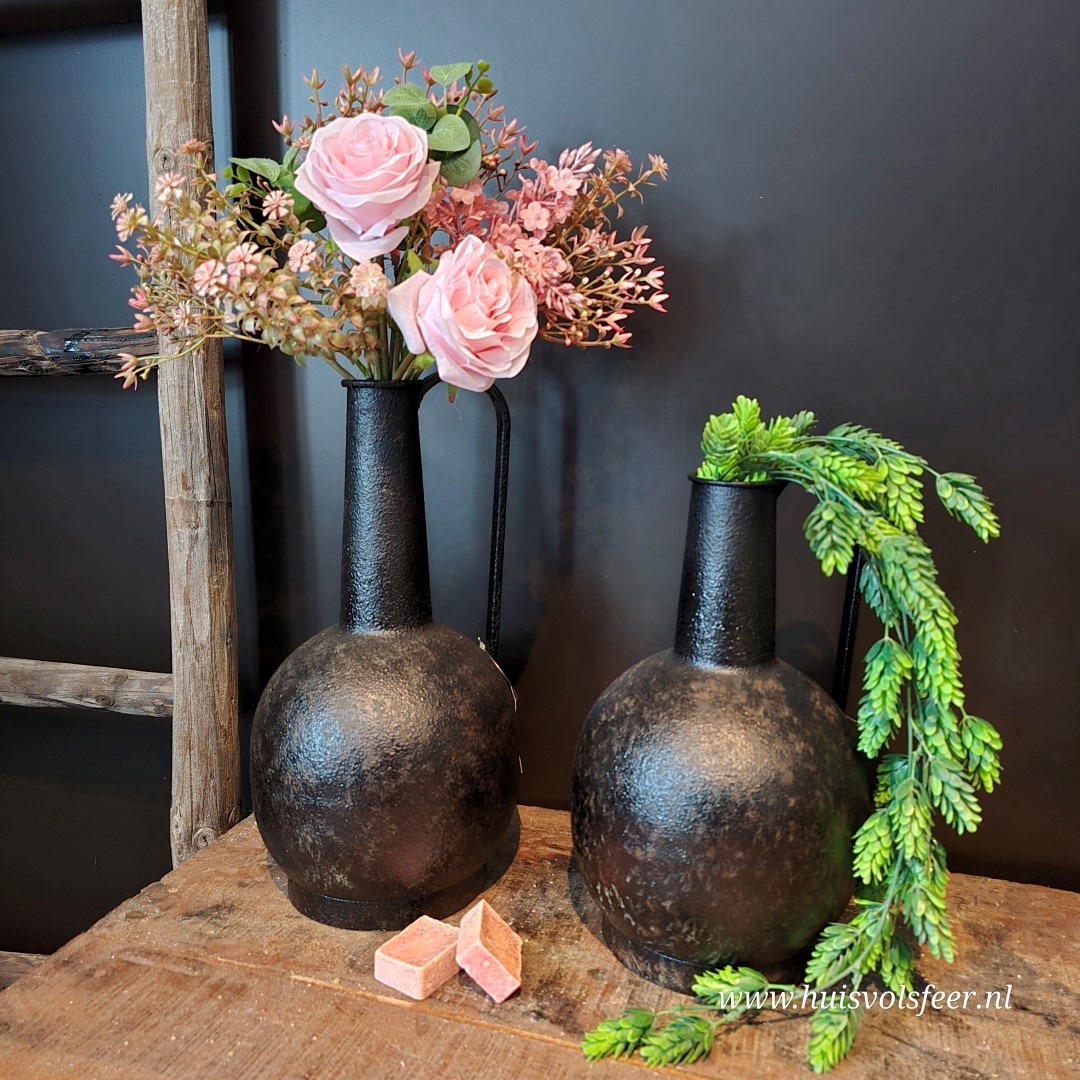 Metalen Vaas met Handvat || 30 cm