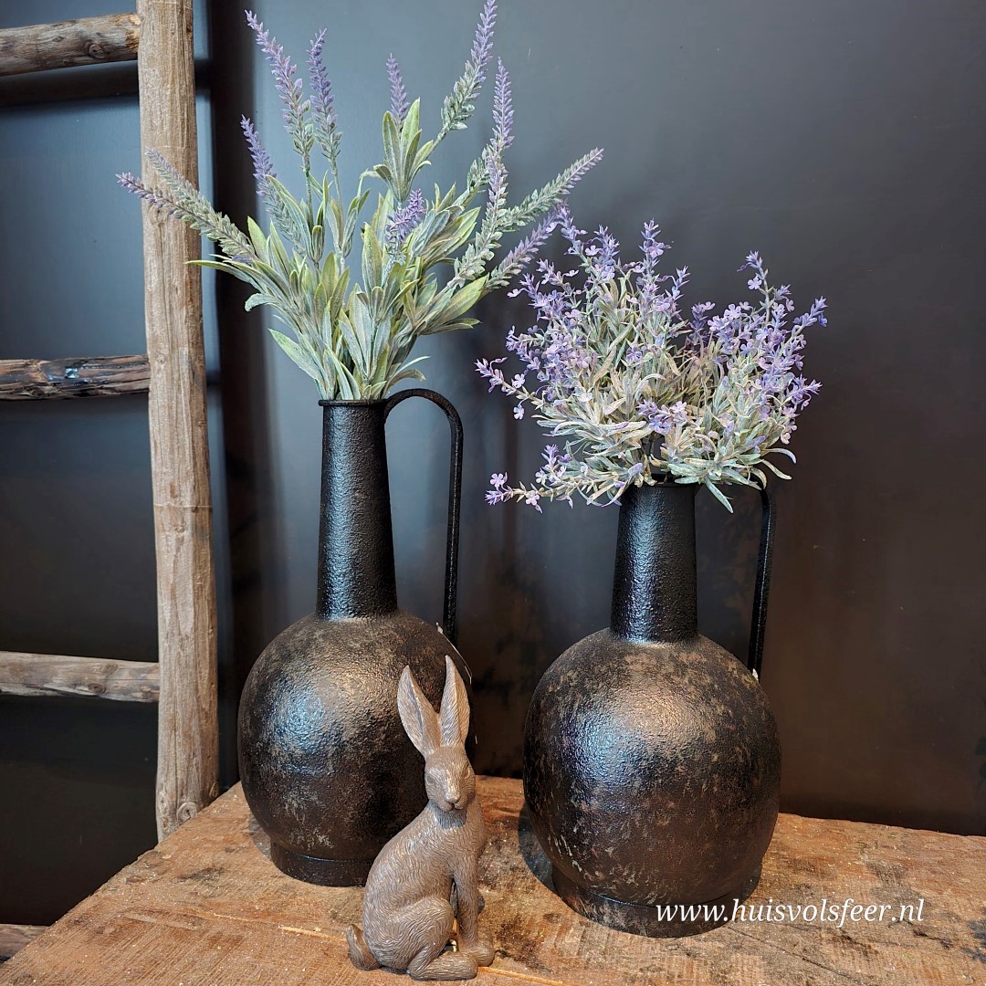 Metalen Vaas met Handvat || 30 cm - Afbeelding 2