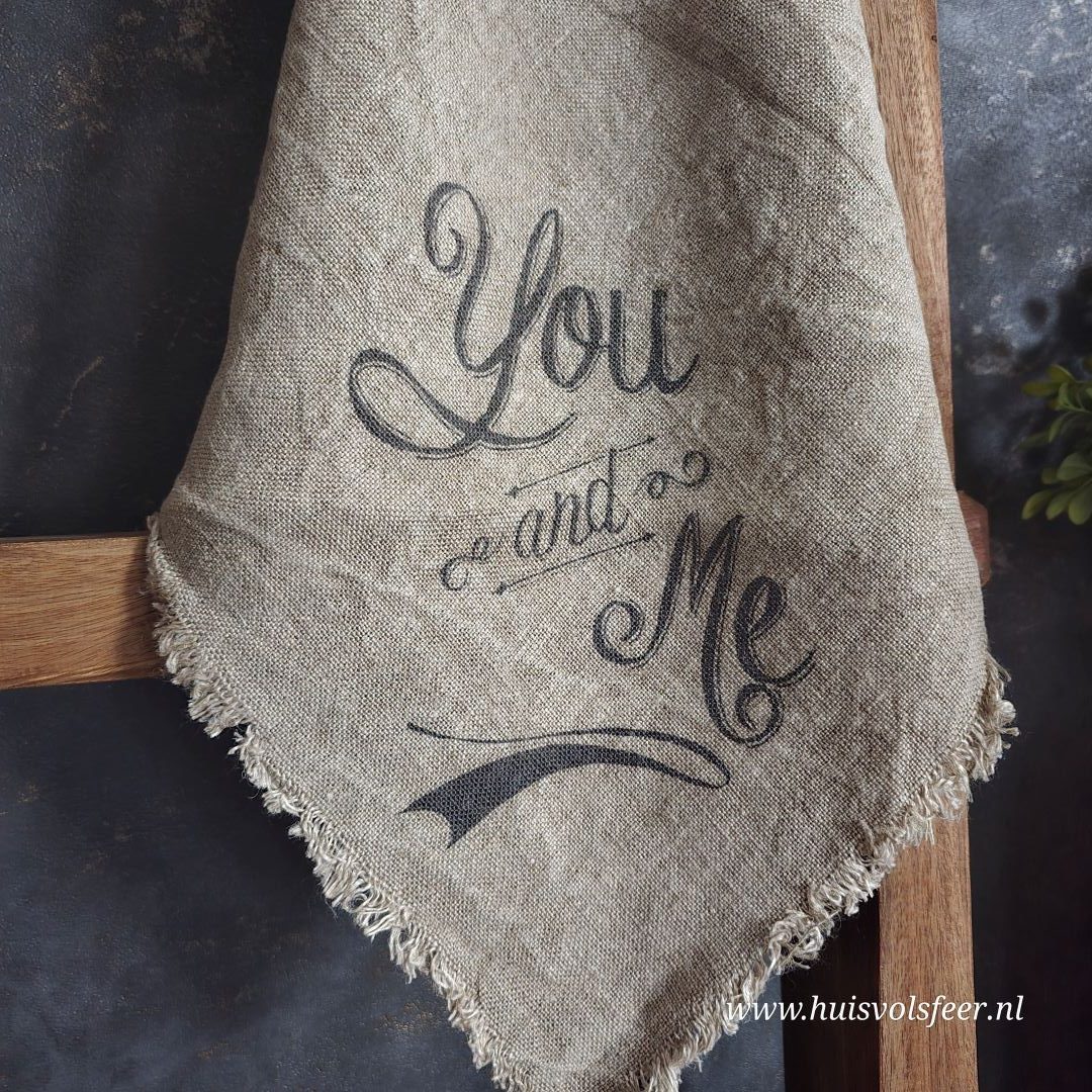 Linnen Shabby Doek New || You and Me - Afbeelding 2