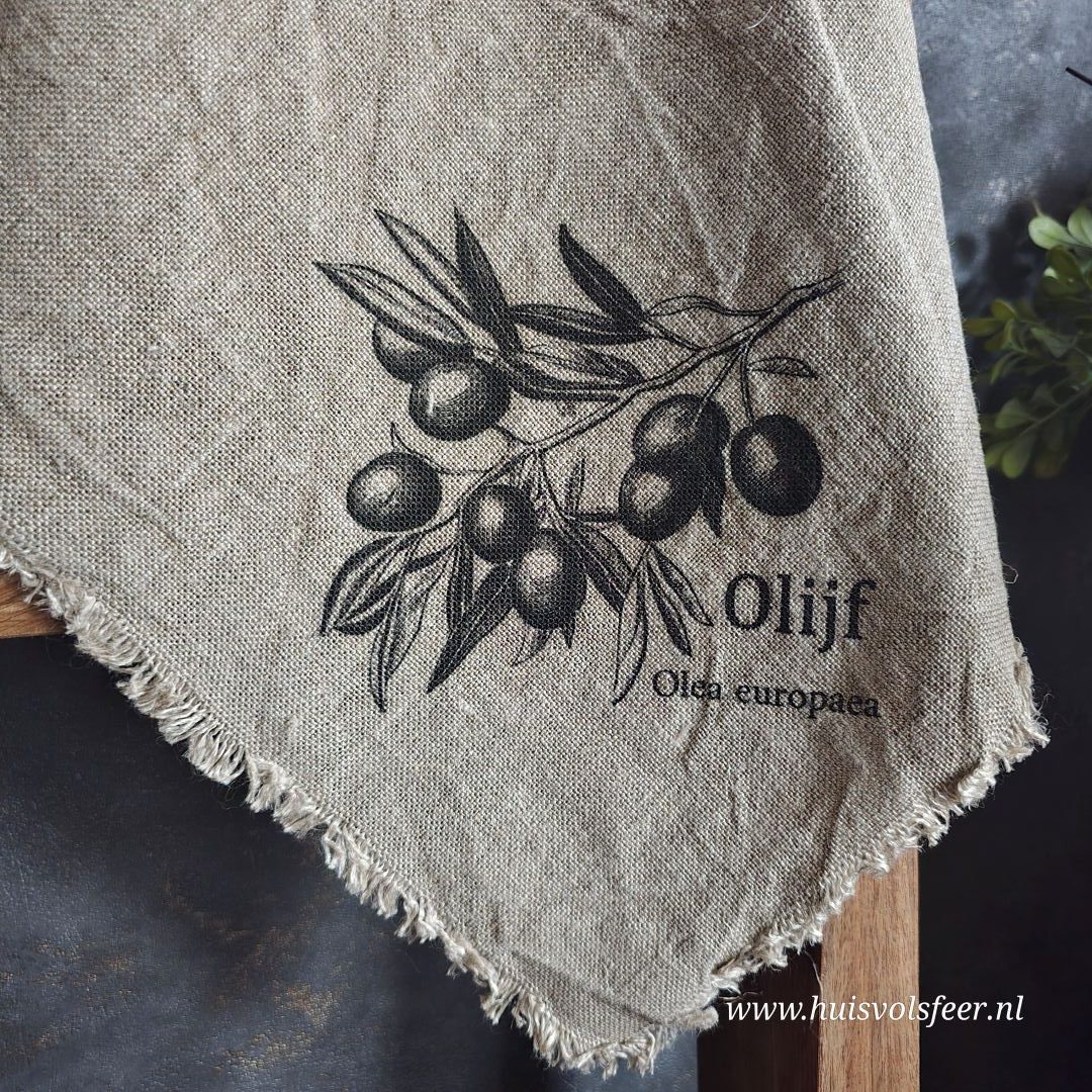 Linnen Shabby Doek New || Olijf - Afbeelding 2