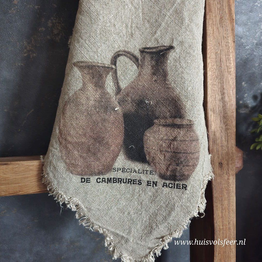 Linnen Shabby Doek New || Houten Potten - Afbeelding 2