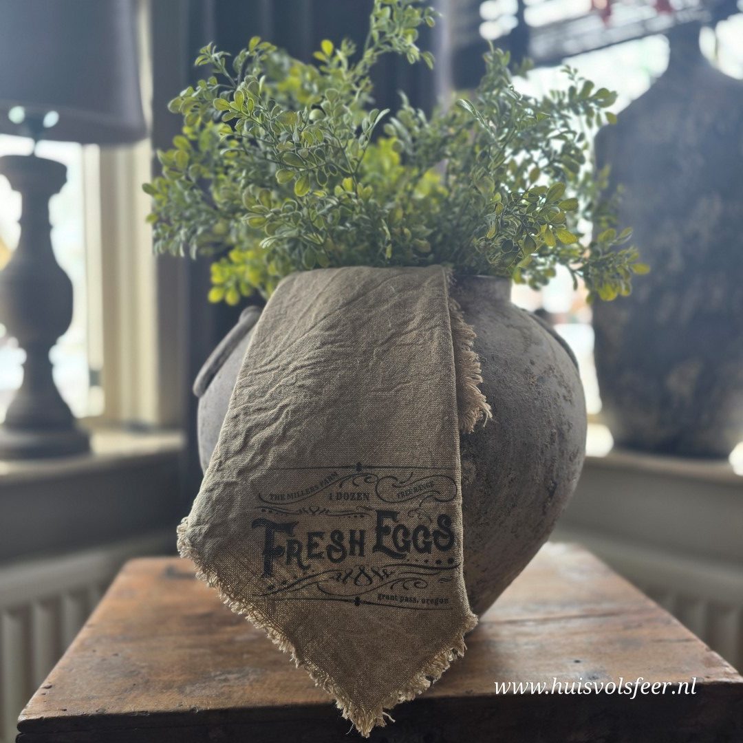 Linnen Shabby Doek New || Fresh Eggs - Afbeelding 3