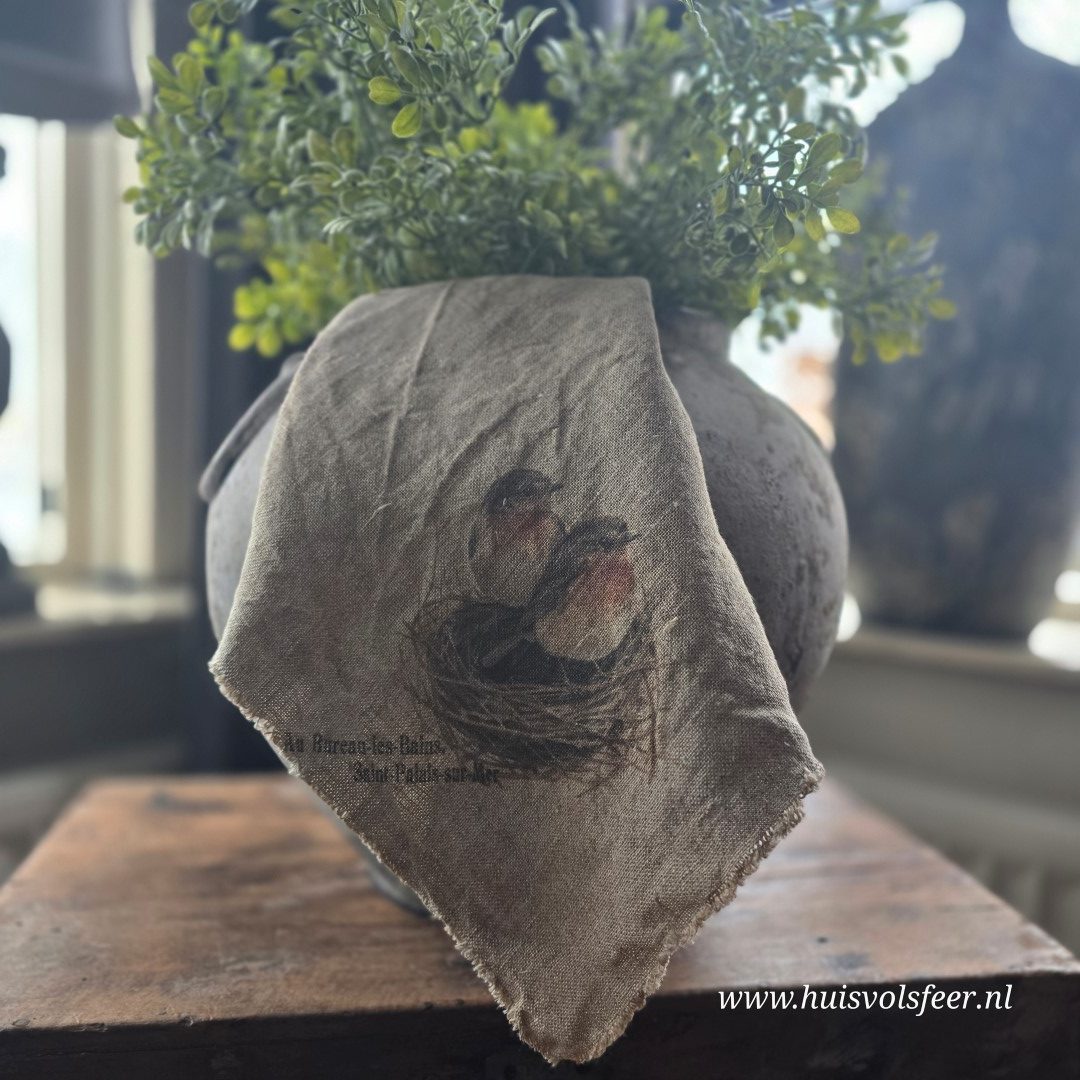 Linnen Shabby Doek New || Roodborstje Nestje - Afbeelding 3