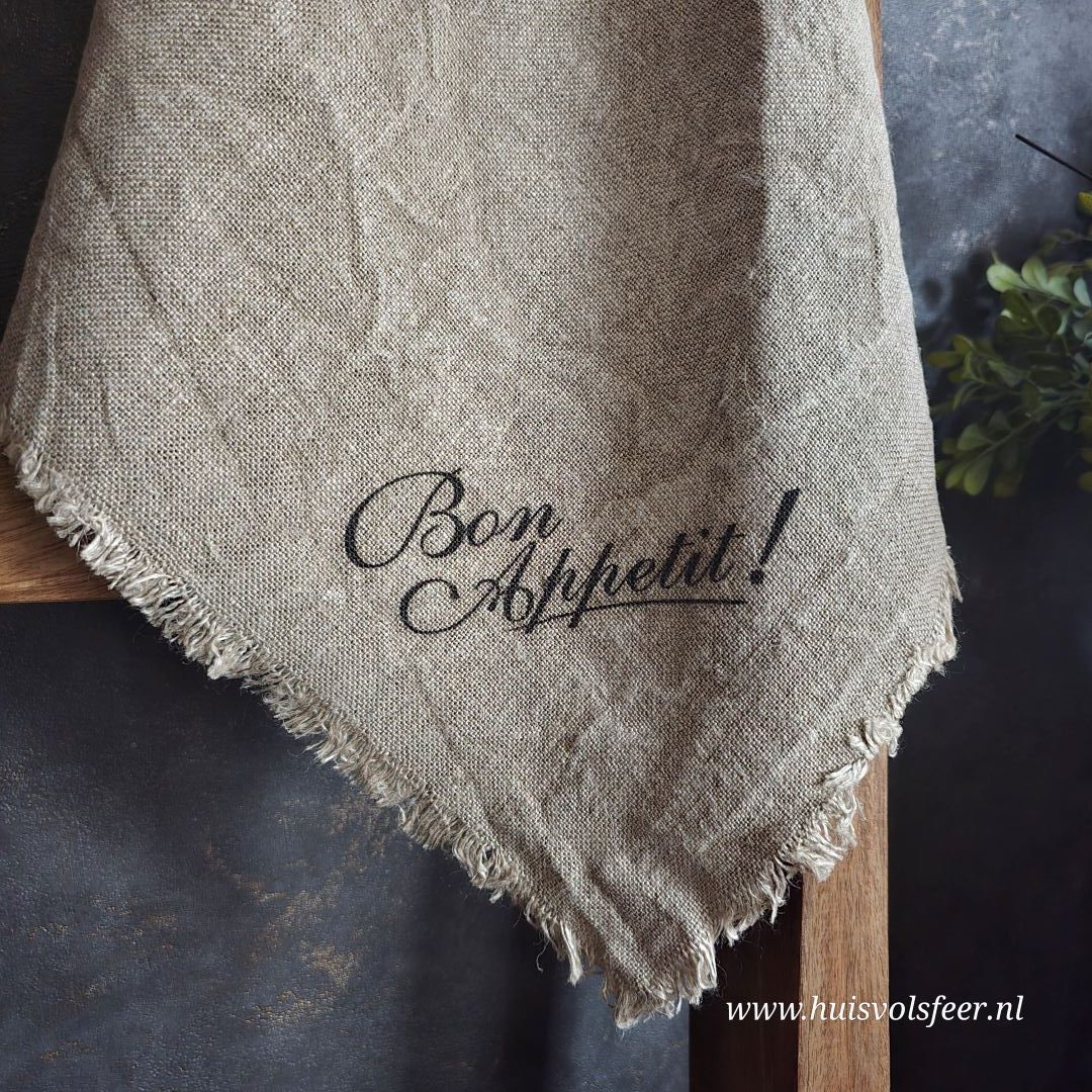 Linnen Shabby Doek New || Bon Appetit - Afbeelding 2