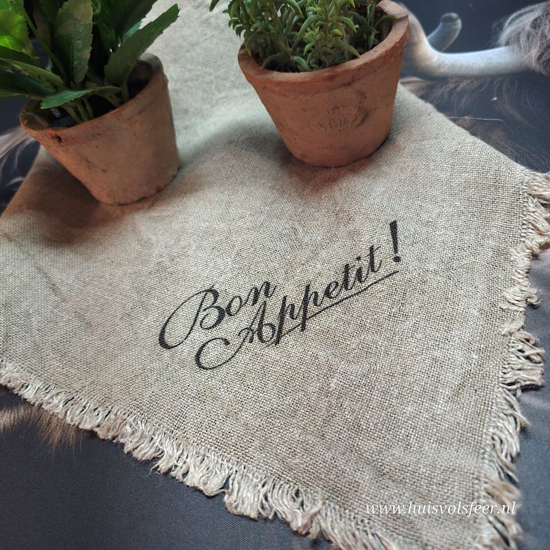 Linnen Shabby Doek New || Bon Appetit - Afbeelding 5