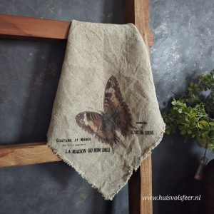 Linnen Shabby Doek New || Vlinder