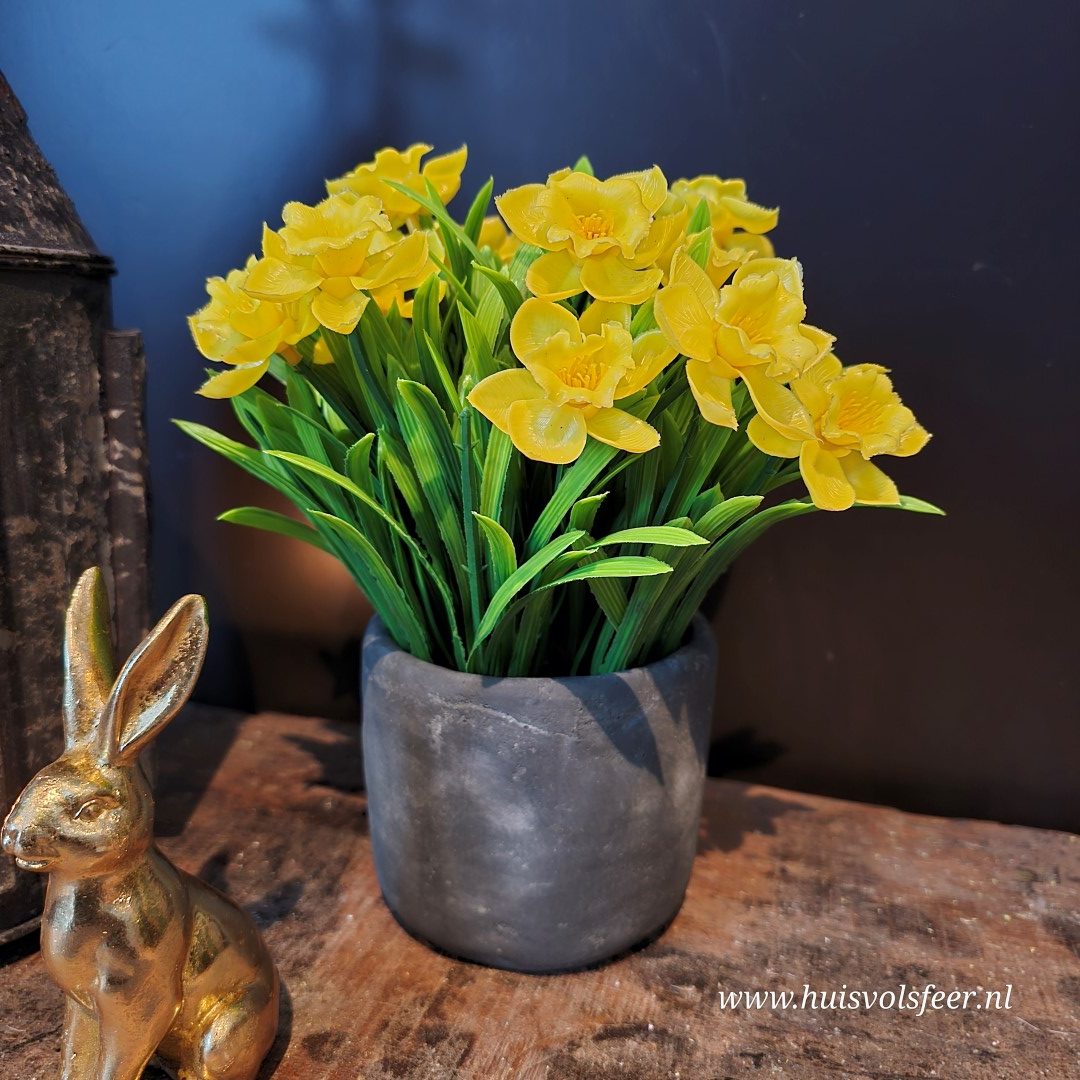 Gele Narcis || Kunstplant in Pot