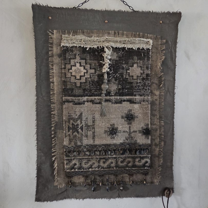 Handgemaakt wanddoek Kelim || 60xH80 cm. - Afbeelding 5