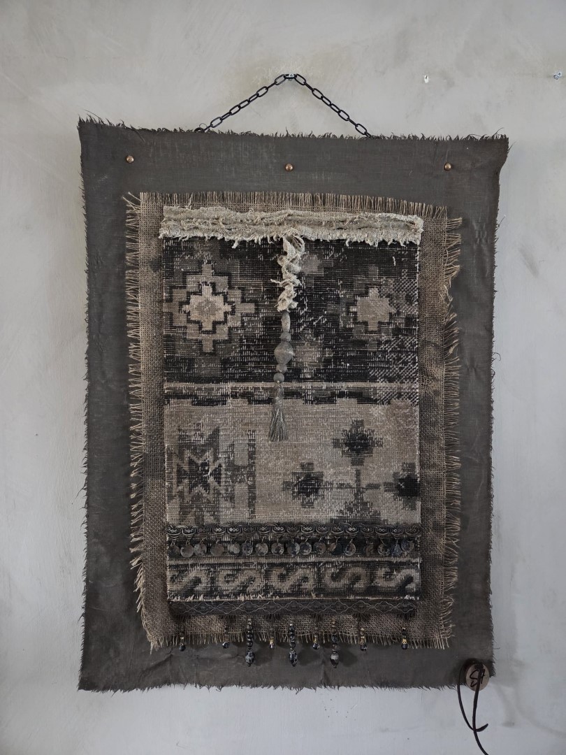 Handgemaakt wanddoek Kelim || 60xH80 cm. - Afbeelding 6