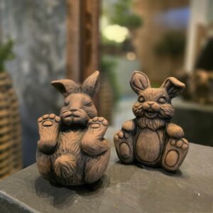 Set of 2 Hares Funny- Majestic Brown || Brynxz