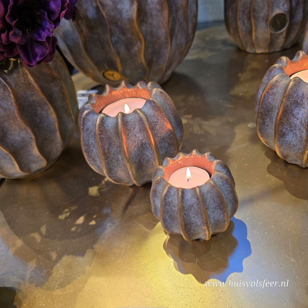 Set of 2 Tealights Pumpkin- Jewel || Brynxz. - Afbeelding 2