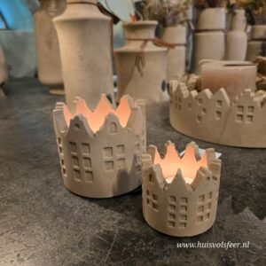 Set of 2 Tealightholders Canalhouse- Majestic Taupe || Brynxz