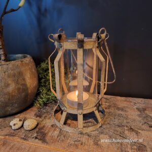 Windlicht Metaal- Roest || Medium