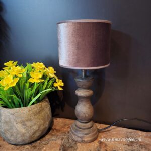 Lampenvoet met Lampenkap- Baluster || 36 cm.