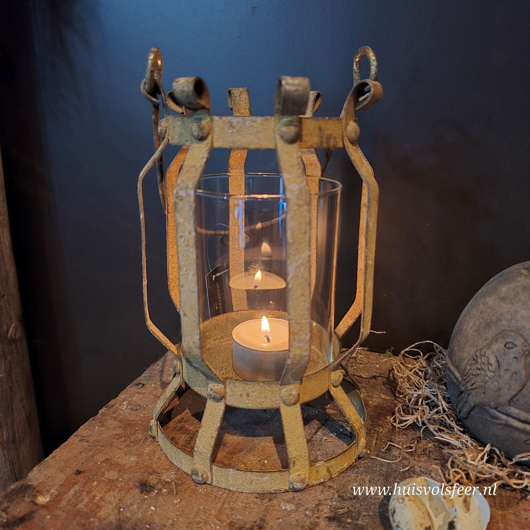 Windlicht Metaal- Roest || Large