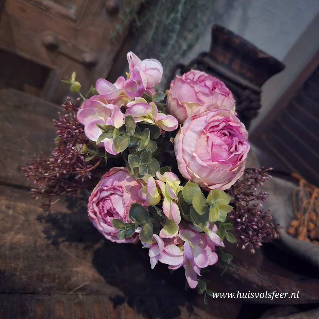 Boeket "Rosa" || Donker Roze