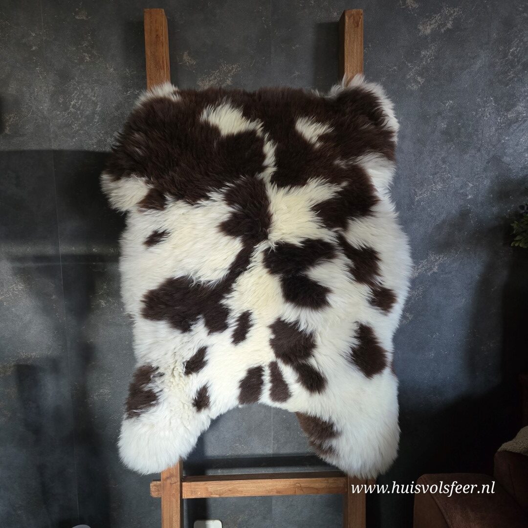Schapenvacht – Natural Mix || Wit Donkerbruin Gemêleerd - Afbeelding 6