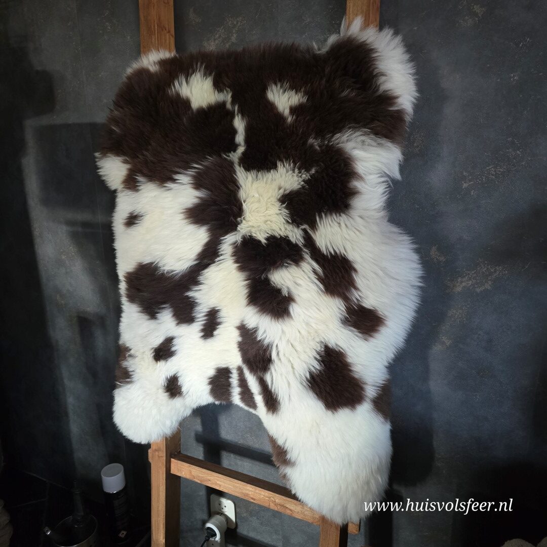 Schapenvacht – Natural Mix || Wit Donkerbruin Gemêleerd - Afbeelding 8