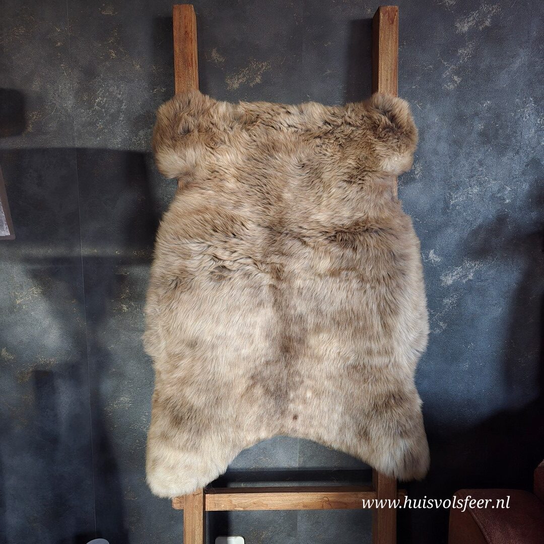 Schapenvacht – Natural Mix || Taupe Beige Gevlekt - Afbeelding 3