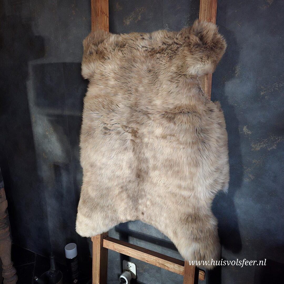 Schapenvacht – Natural Mix || Taupe Beige Gevlekt - Afbeelding 4