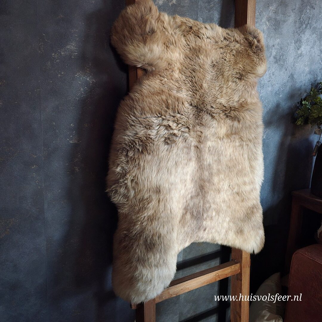 Schapenvacht – Natural Mix || Taupe Beige Gevlekt - Afbeelding 5
