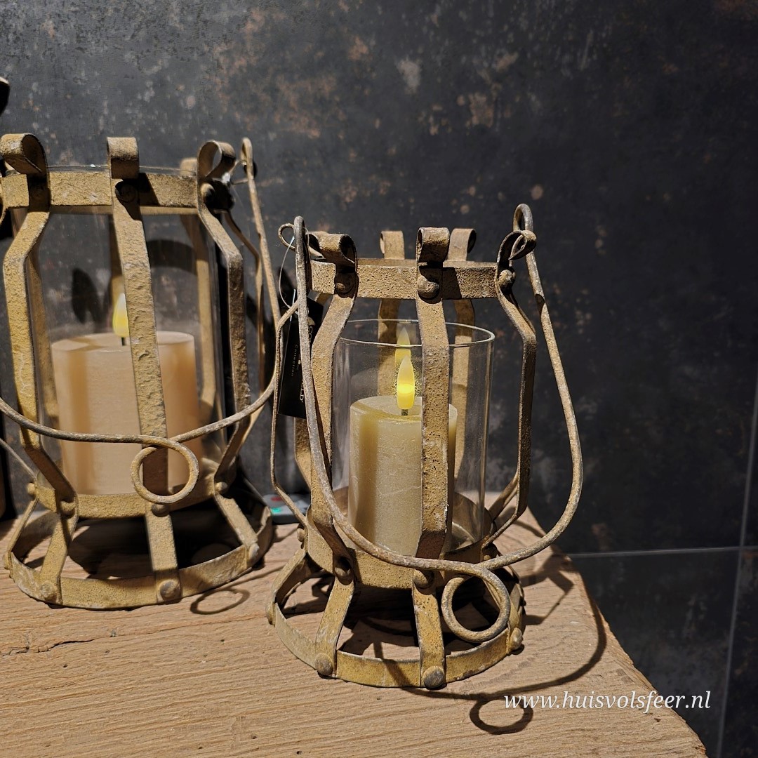 Windlicht Metaal- Roest || Large - Afbeelding 4