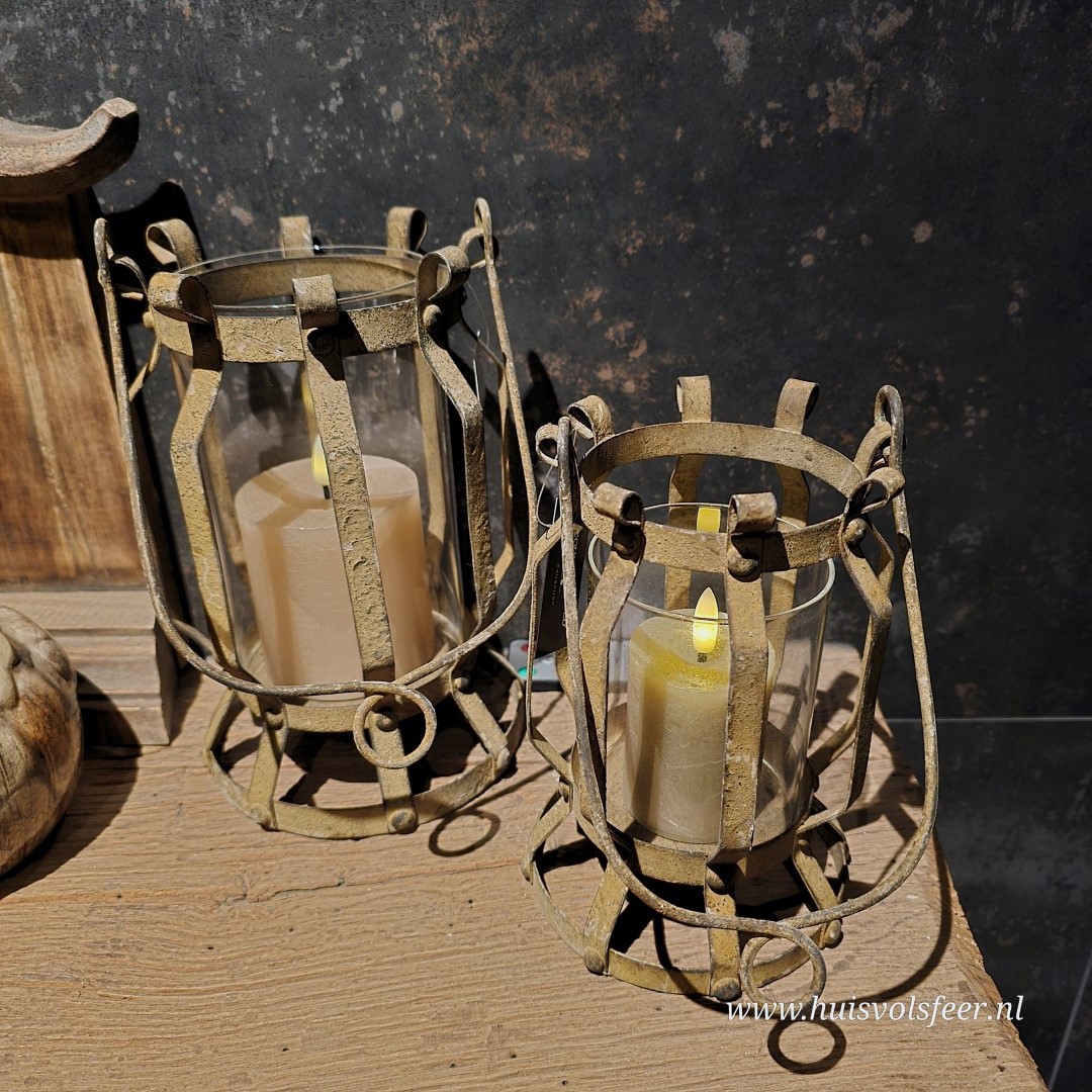 Windlicht Metaal- Roest || Large - Afbeelding 5