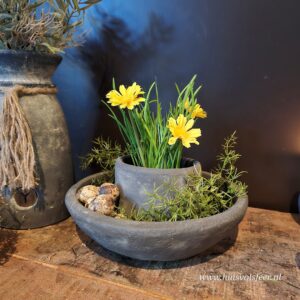 Stenen Schaal- Antraciet || 25 cm