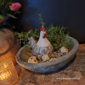 Stenen Schaal- Grijs/ Bruin || 25 cm