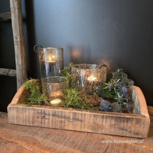 Houten Tray Vintage- Rechthoek || 41 cm