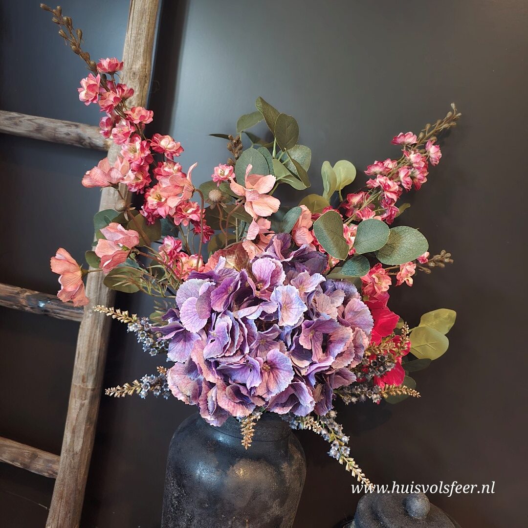 Zijdebloemen Boeket met Vaas || Brynxz/ Sylxz - Afbeelding 2