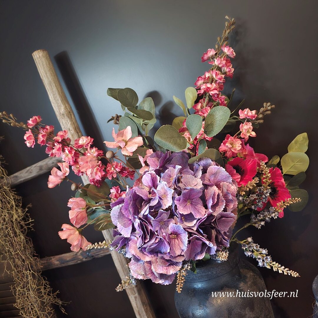 Zijdebloemen Boeket met Vaas || Brynxz/ Sylxz - Afbeelding 3