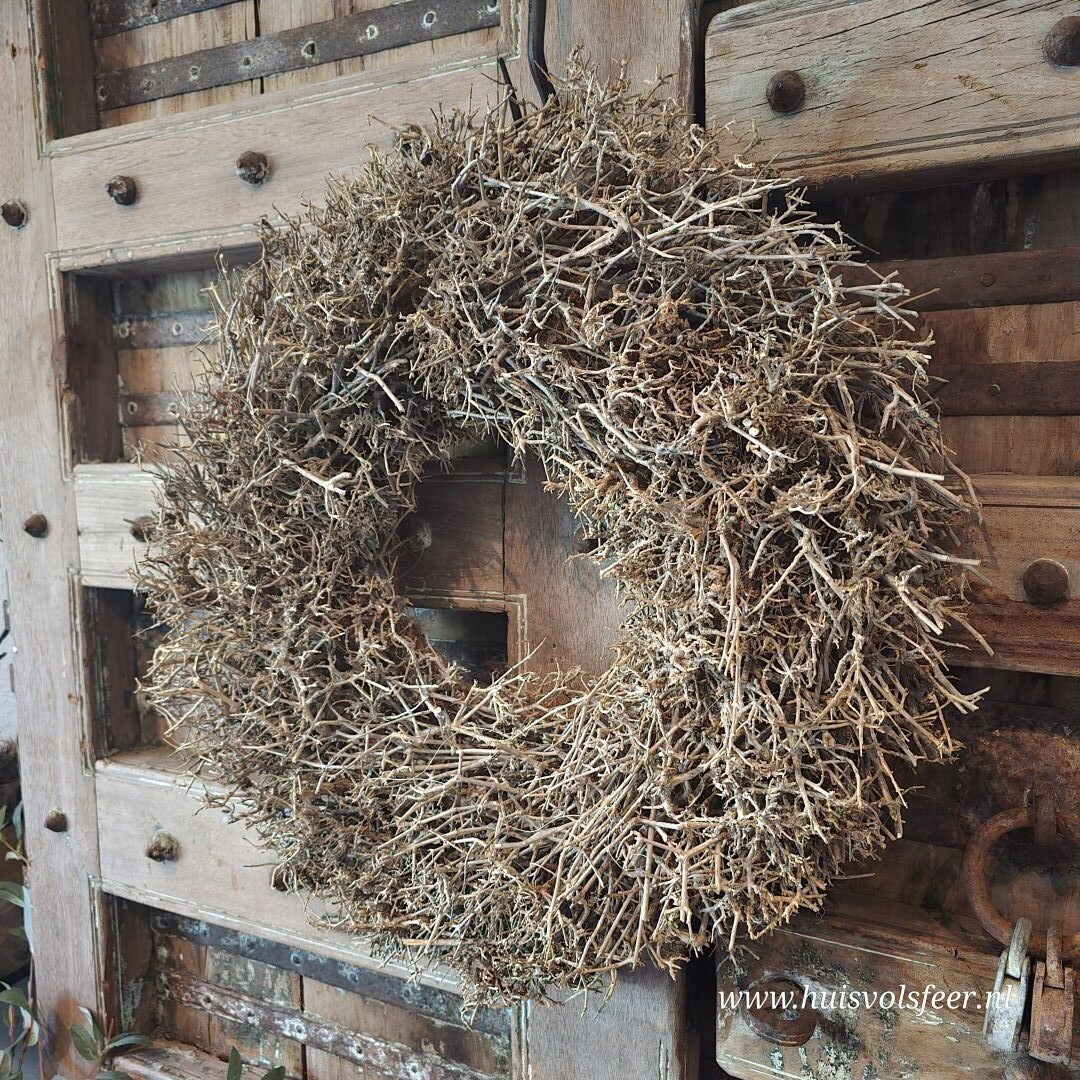 Gedroogde Takken Krans- 55 cm - Afbeelding 2