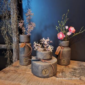 Set of 3 Bottles Leather Rope- Majestic Brown || Brynxz