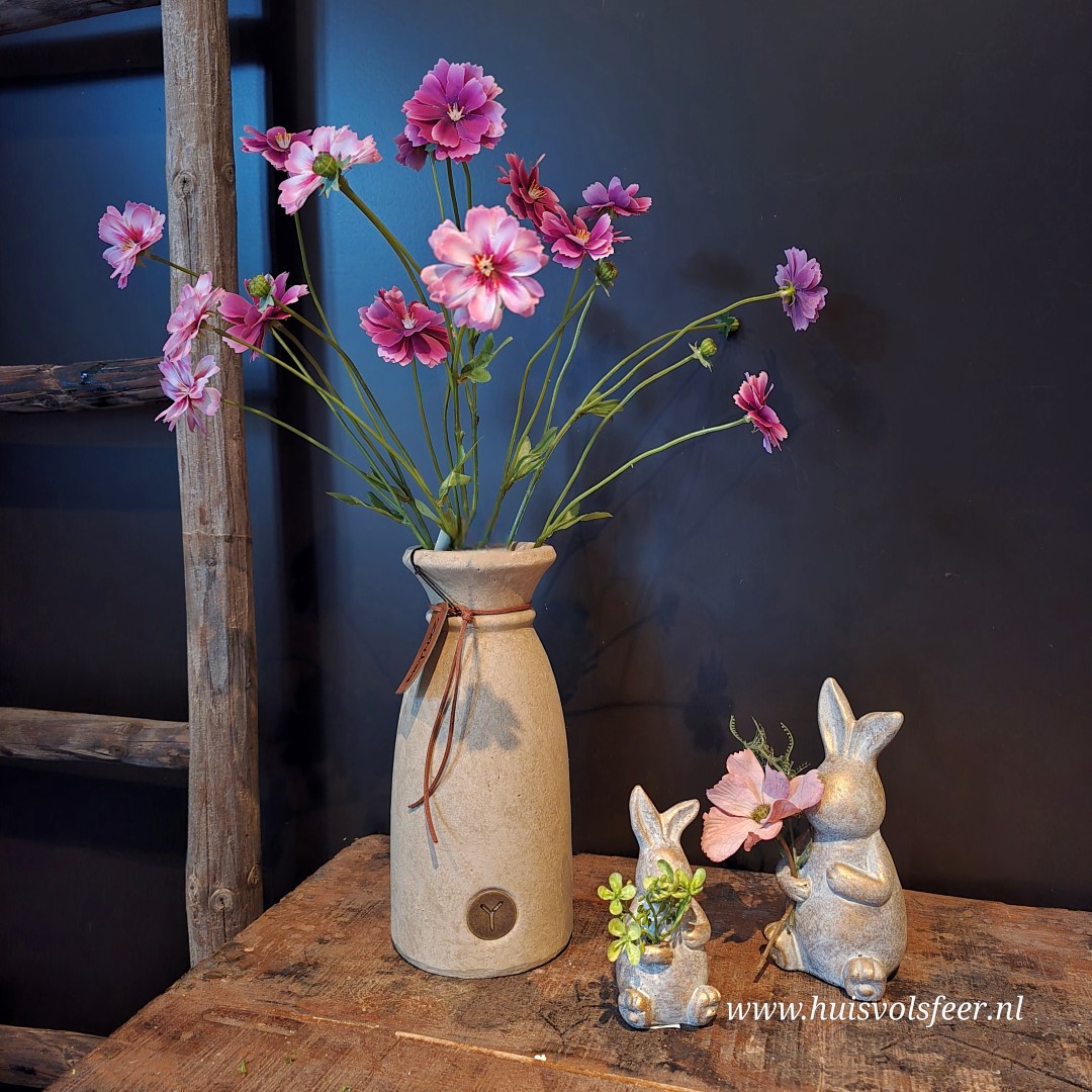 Vase Luxury Leather Rope 26 cm- Majestic Taupe || Brynxz - Afbeelding 2