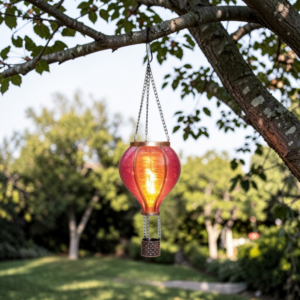 Luchtballon met Vlameffect. Solar || Roze.