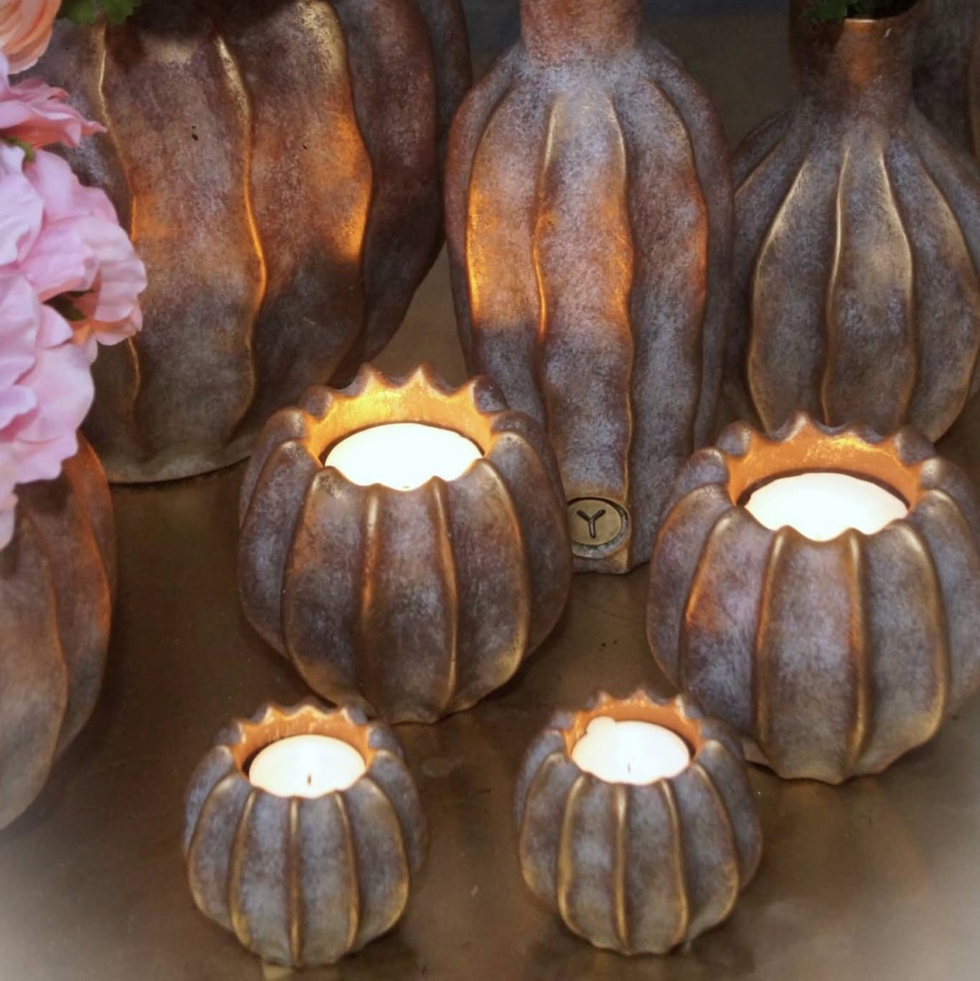 Set of 2 Tealights Pumpkin- Jewel || Brynxz. - Afbeelding 3