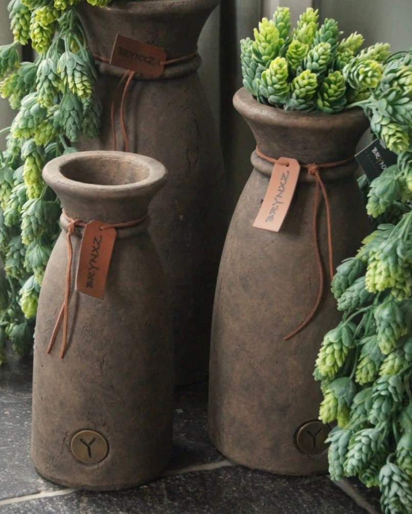 Vase Luxury Leather Rope 31 cm- Majestic Brown || Brynxz - Afbeelding 3