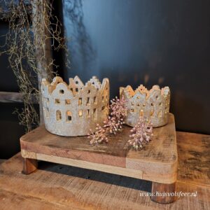 Set of 2 Tealightholders Canalhouse- Majestic Taupe || Brynxz