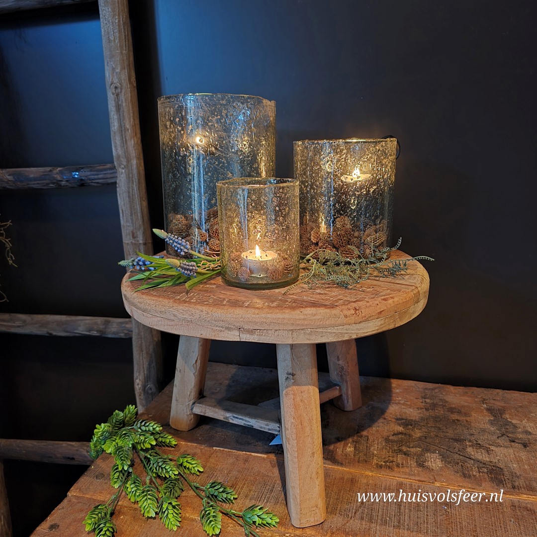 Robuust Houten Bijzettafeltje || 39x H26 cm