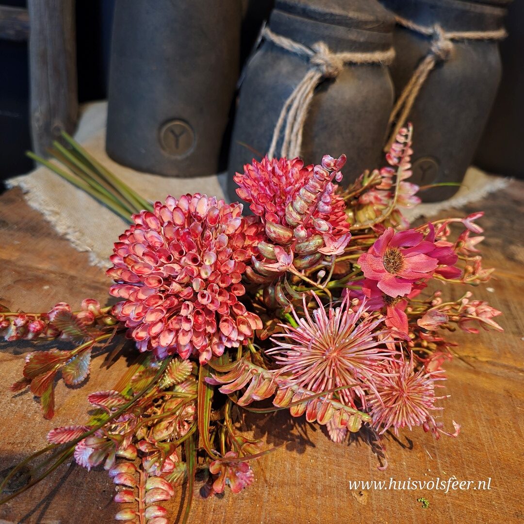 Boeket "Suus" || Donker Roze - Afbeelding 4