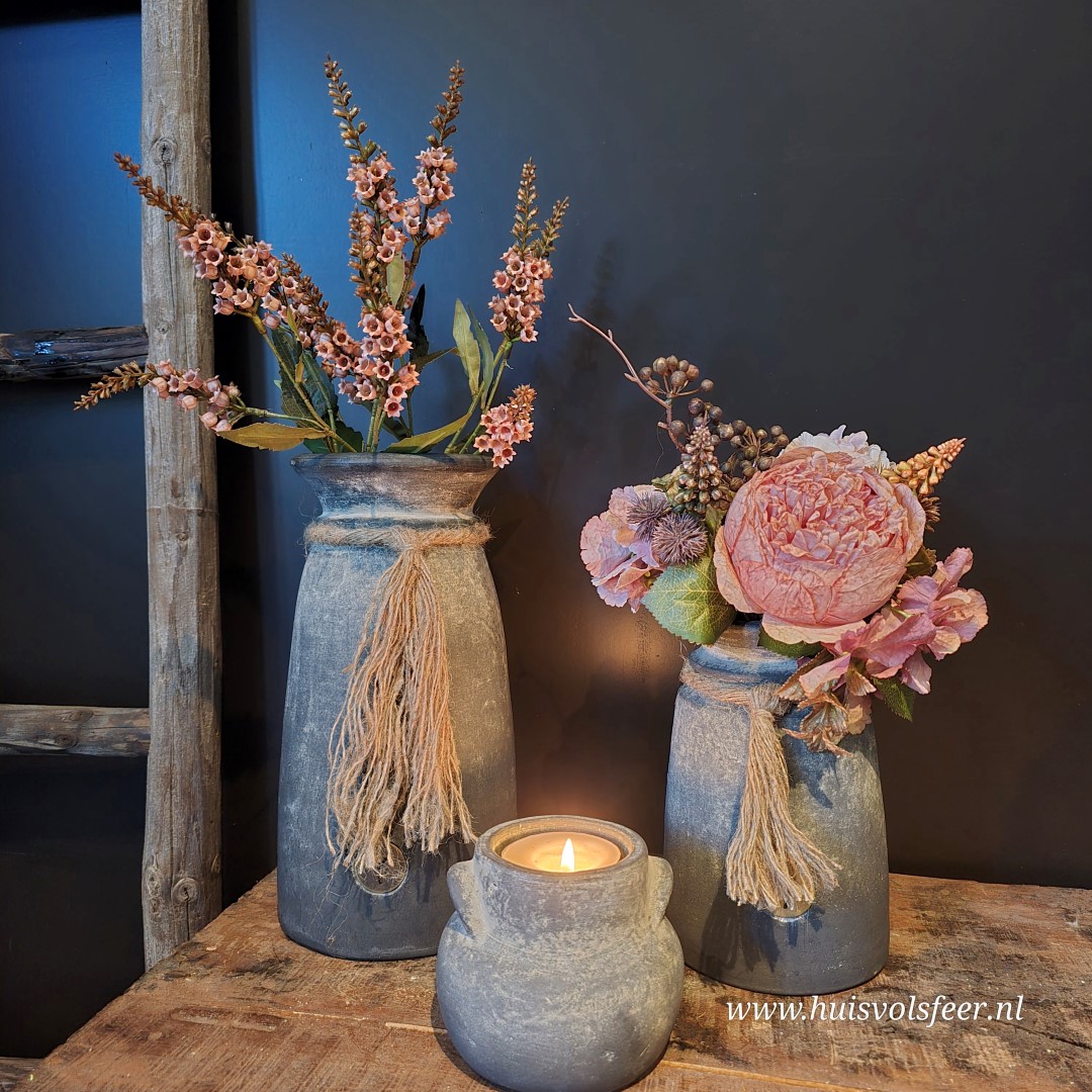 Vase Nostalgic with Rope Ancient Clay- H20 cm || Brynxz - Afbeelding 6